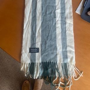 Hunter green and cream Christian Dior Cashmere scarf